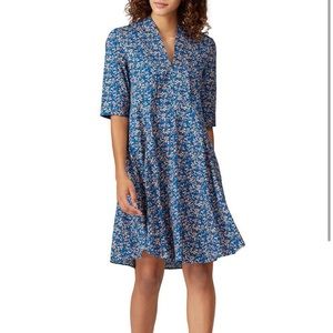 Derek lam collective - blue floral scarf neck dress - 4